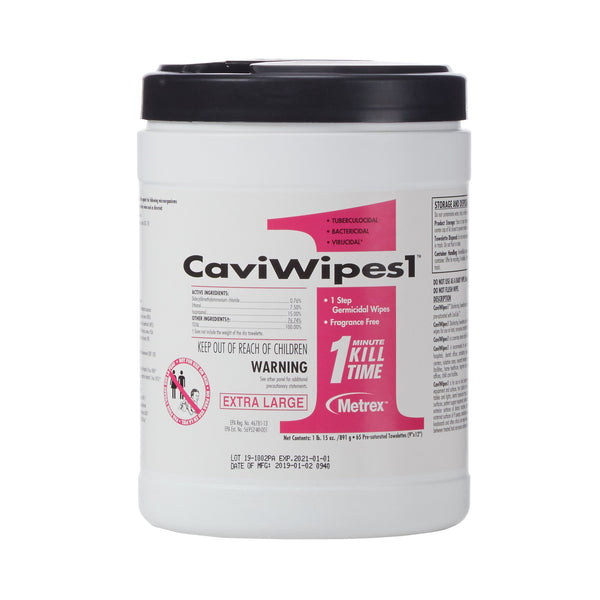 CaviWipes1™ Surface Disinfectant Premoistened Alcohol Based Manual Pull Wipe 65 Count Canister Alcohol Scent NonSterile (821776_CN) 65/CN