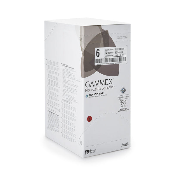 GAMMEX® Non-Latex Sensitive Surgical Glove Size 6 Sterile Polychloroprene Standard Cuff Length Micro-Textured Cream Chemo Tested (833672_CS) 200/CS