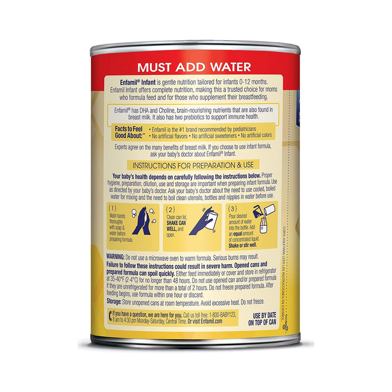 Enfamil® Infant Formula Unflavored 13 oz. Can Concentrate Iron (1144771_BT) 1/BT