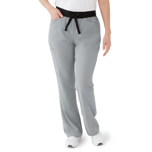 Coastal AVE Modern Boot Cut Women's Scrub Pant with 7 Pockets, Coastal, Gray, Size 4XL Petite, 1/EA  (4912GRY4XLP) Each