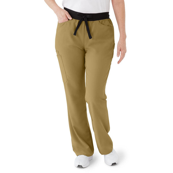 Coastal AVE Women's Modern Bootcut Scrub Pants with Cargo Pockets, Khaki, Size 4XL, 1/EA  (4912KHK4XL) Each