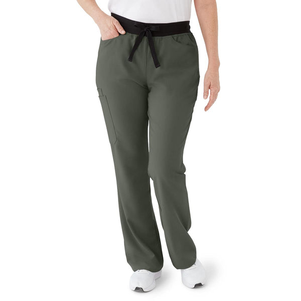 Coastal AVE Modern Bootcut 7-Pocket Women's Scrub Pant, Olive, 4XL, Petite, 1/EA  (4912OLV4XLP) Each