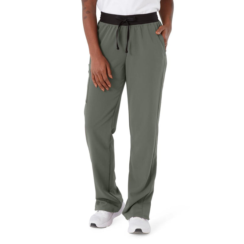 Varick AVE Women's Scrub Pants, Petite, Olive Green, Size S, 1/EA  (4913OLVSP) Each