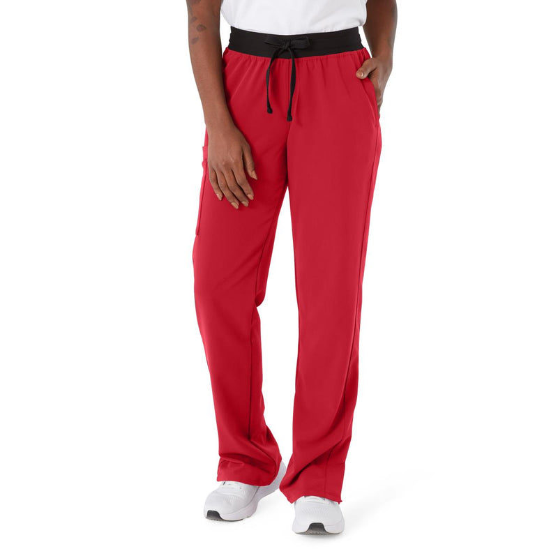 Varick AVE Women's Scrub Pants, Petite, Red, Size M, 1/EA  (4913REDMP) Each