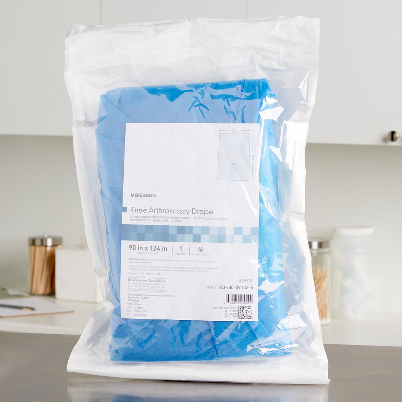 McKesson Orthopedic Drape Arthroscopic Knee Drape 90 W X 124 L Inch Sterile (1101305_CS) 11/CS