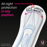 U by Kotex® Security Feminine Pad Maxi / Overnight Heavy Absorbency (971266_CS) 8/CS