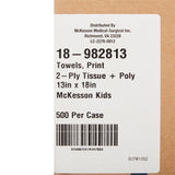 McKesson Procedure Towel 13 W X 18 L Inch Kids Print NonSterile (489531_CS) 500/CS