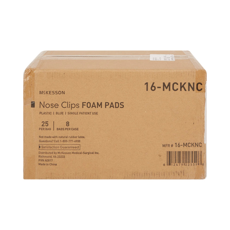 McKesson Nose Clip Foam, Disposable, Blue Plastic For Spirometer (1088134_CS) 200/CS