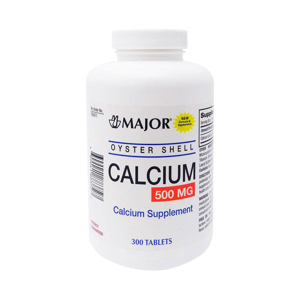Major® Oyster Shell Joint Health Supplement Oyster Shell Calcium 500 mg Strength Tablet 300 per Bottle (647519_BT) 1/BT