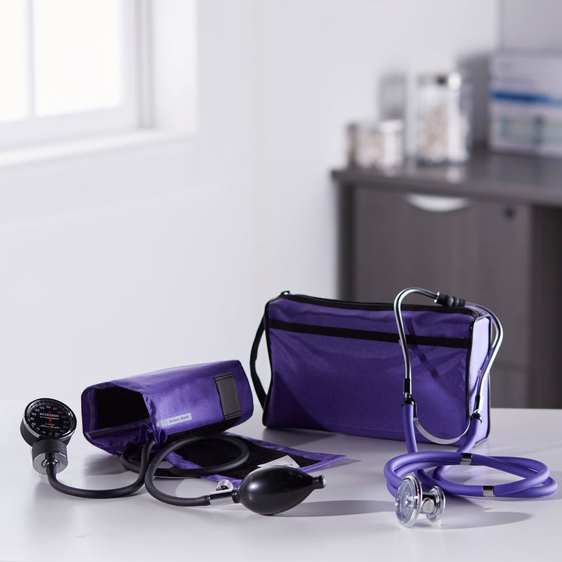 McKesson Brand Reusable Aneroid / Stethoscope Set 23 to 33 cm Adult Cuff Dual Head Sprague Stethoscope Pocket Aneroid (1029677_CS) 10/CS