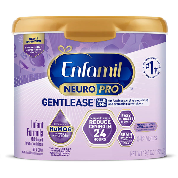 Enfamil NeuroPro™ Gentlease® Infant Formula Unflavored 19.5 oz. Tub Powder (1252750_CS) 4/CS