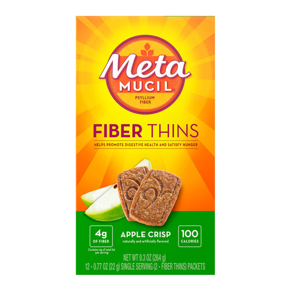 Metamucil® Fiber Supplement Apple Crisp Flavor Wafer 24 per Box Psyllium Husk (771274_BX) 24/BX