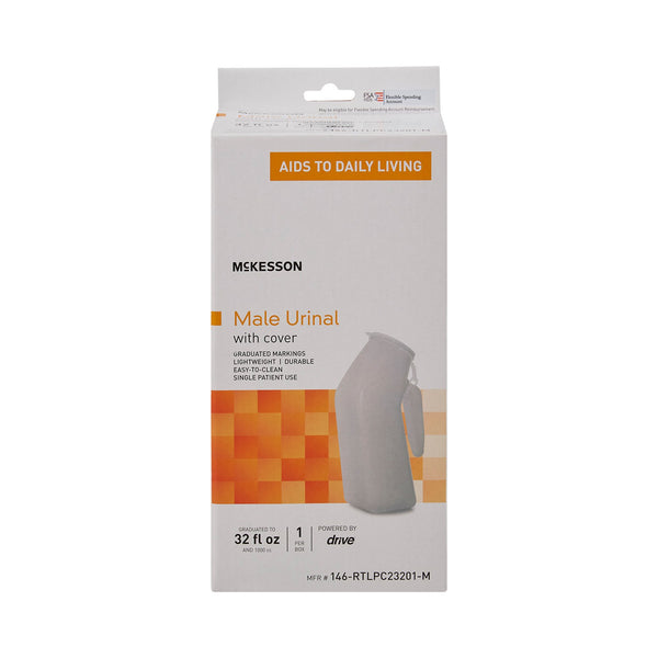 McKesson Male Urinal 32 oz. / 946 mL With Closure Single Patient Use (1103369_CS) 6/CS