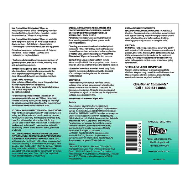 Protex™ Ultra Surface Disinfectant Cleaner Premoistened Broad Spectrum Manual Pull Wipe 75 Count Canister Lemon Scent NonSterile (1060017_CS) 8/CS