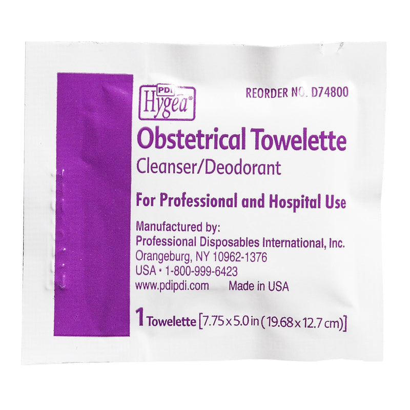 Hygea® Obstetrical Cleansing Towelette Individual Packet Scented 100 Count (544410_EA) 1/EA