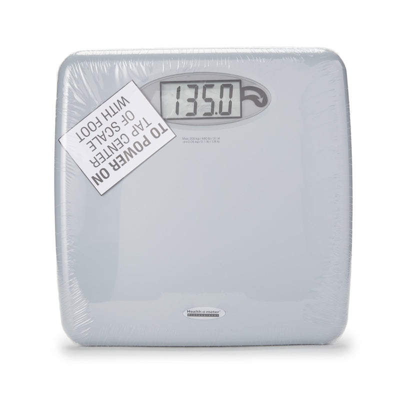 Health O Meter® Floor Scale Digital Display 440 lbs. / 200 kg Capacity White Battery Operated (626874_EA) 1/EA
