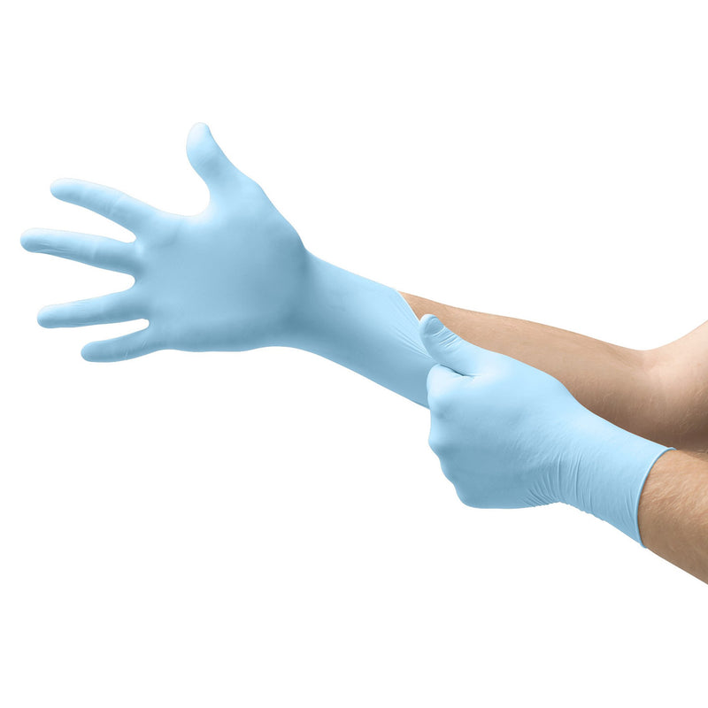 XCEED™ Exam Glove Small NonSterile Nitrile Standard Cuff Length Textured Fingertips Blue Not Rated (763376_CS) 2500/CS