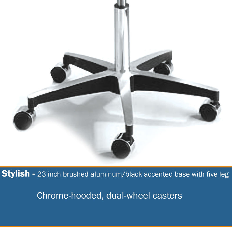McKesson Exam Stool Backless Pneumatic Height Adjustment 5 Casters Black (407036_EA) 1/EA