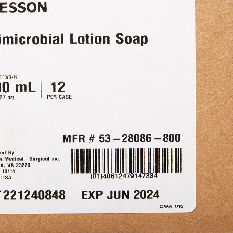 McKesson Antimicrobial Soap Lotion 800 mL Dispenser Refill Bag Herbal Scent (510349_CS) 1/CS
