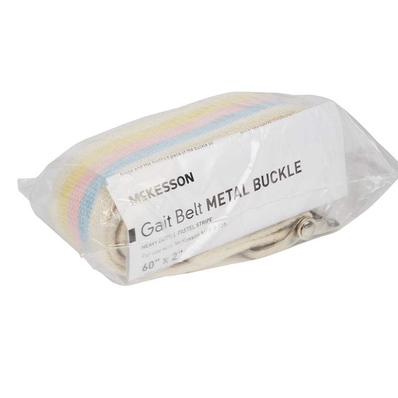 McKesson Gait Belt 60 Inch Length Pastel Stripe Polyester (864645_EA) 1/EA
