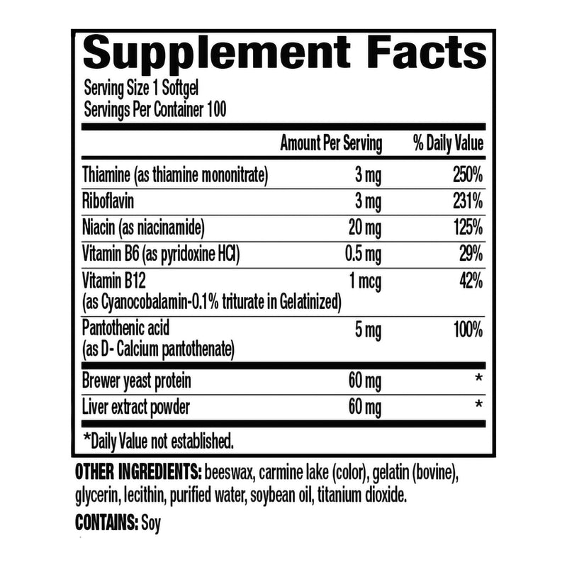 Major Pharmaceuticals Multivitamin Supplement Vitamin B 1 mcg Strength Capsule 100 per Bottle (1230344_BT) 1/BT