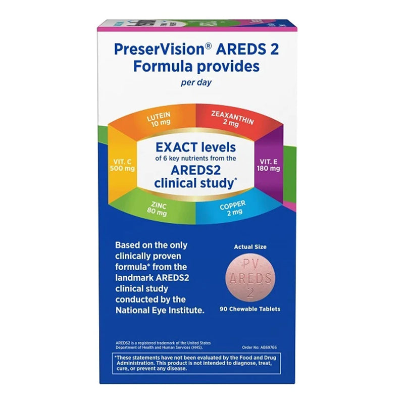 PreserVision® Areds 2 Vitamin Supplement Chewable Tablet 60 per Bottle Mixed Berry Flavor (1158294_BT) 1/BT
