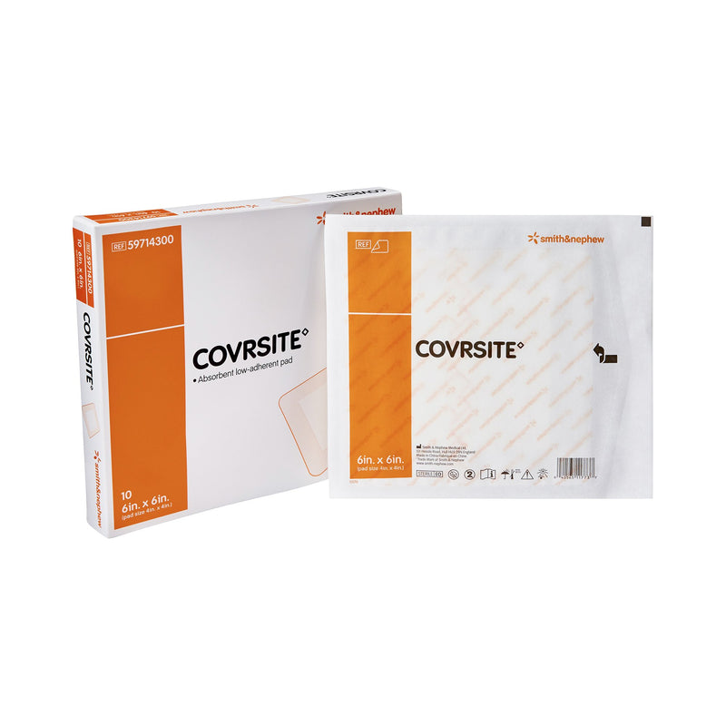 Covrsite Composite Dressing 6 X 6 Inch Square NonSterile Film Backing (350591_CS) 100/CS