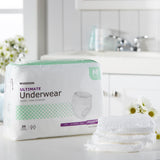 McKesson Unisex Adult Absorbent Underwear Pull On with Tear Away Seams Medium Disposable Heavy Absorbency (1123835_CS) 80/CS