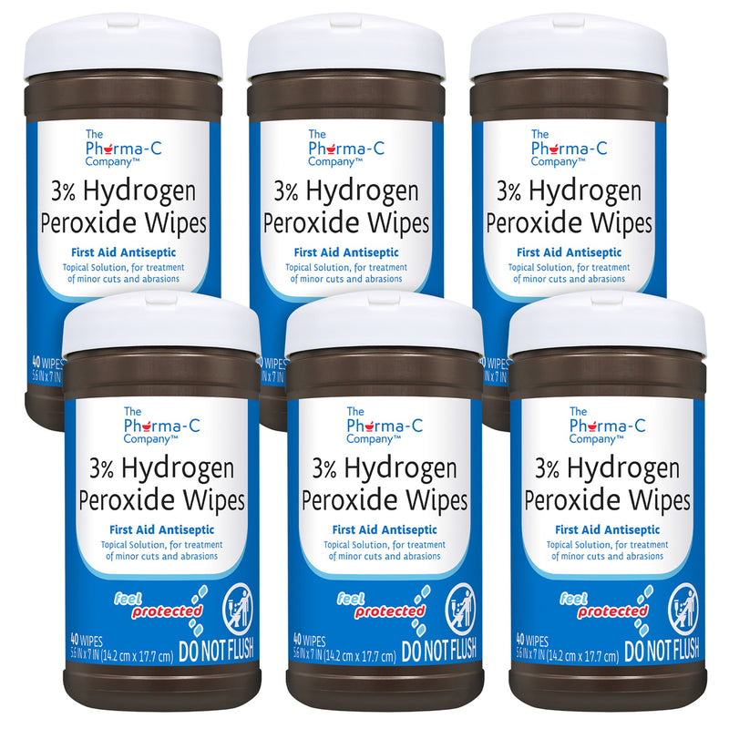 The Pharma-C Company® Antiseptic Skin Wipe Hydrogen Peroxide Towelette Canister (850602_PK) 1/PK