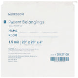 McKesson Patient Belongings Bag 4 X 20 X 20 Inch Polyethylene Drawstring Closure White (447753_EA) 1/EA