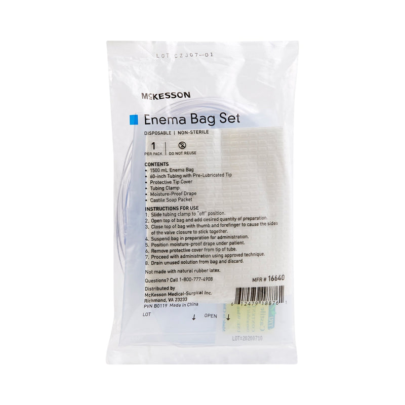 McKesson Enema Bag Set NonSterile 1500 mL (854375_EA) 1/EA