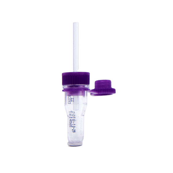 Safe-T-Fill® Capillary Blood Collection Tube K2 EDTA Additive 125 µL Pierceable Attached Cap Plastic Tube (333707_EA) 1/EA