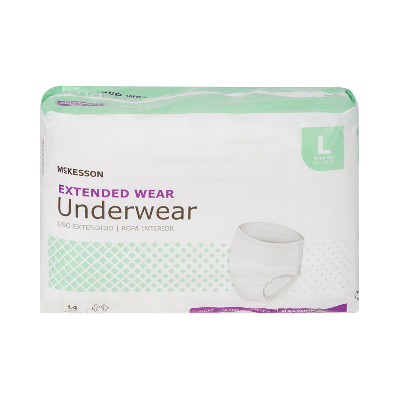 McKesson Unisex Adult Absorbent Underwear Pull On with Tear Away Seams Large Disposable Heavy Absorbency (1123839_CS) 56/CS