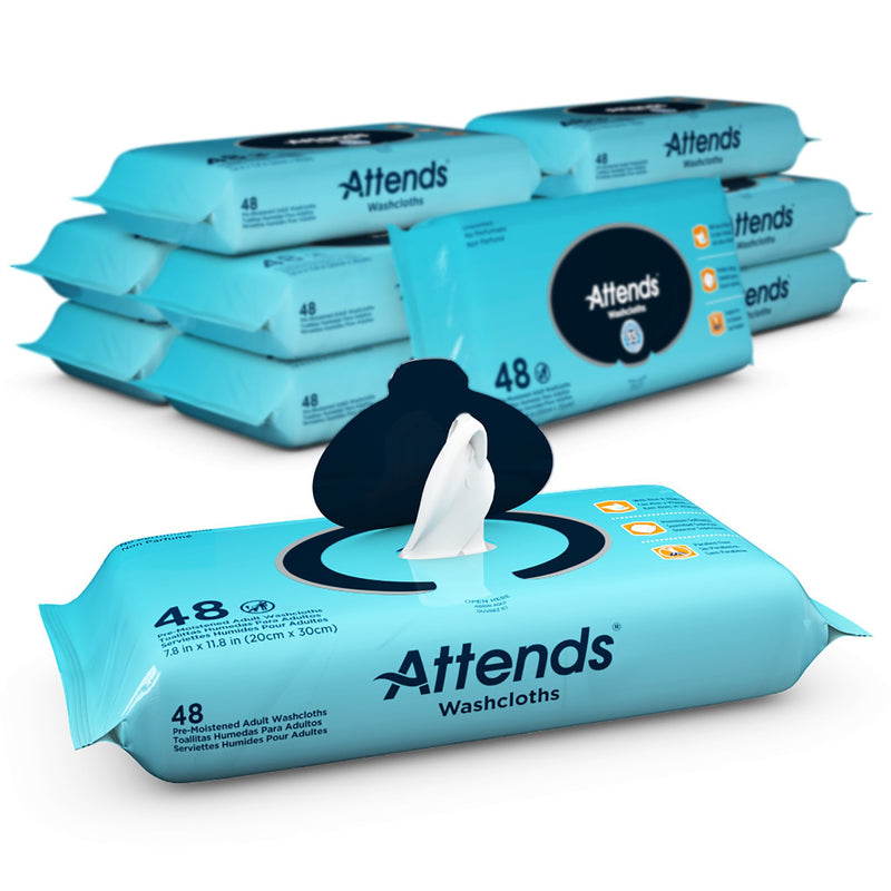 Attends® Personal Cleansing Wipe Soft Pack Unscented 48 Count (840137_CS) 576/CS