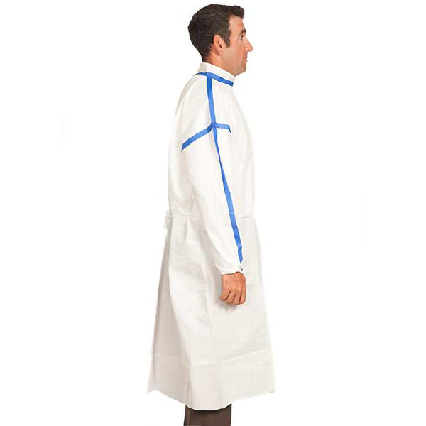 TrueCare Biomedix Chemotherapy Procedure Gown 3X-Large White Sterile ASTM F739-12 Disposable (1136409_CT) 50/CT