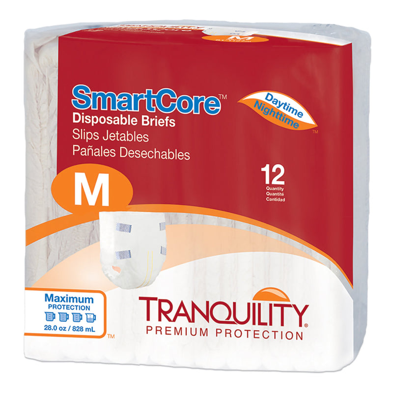 Tranquility SmartCore™ Unisex Adult Incontinence Brief Medium Disposable Heavy Absorbency (801661_CS) 96/CS