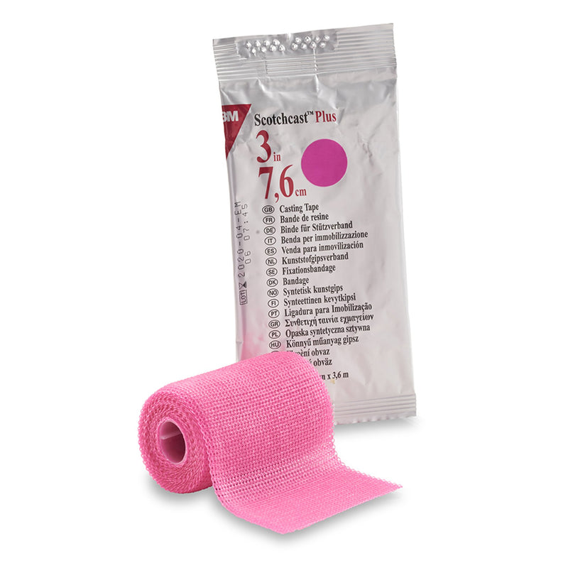 3M™ Scotchcast™ Plus Cast Tape 3 Inch X 12 Foot Fiberglass / Resin Bright Pink (199236_CS) 10/CS