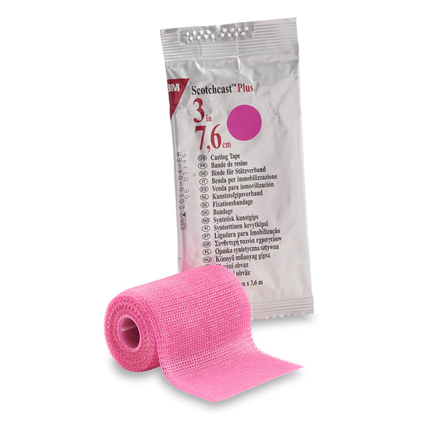 3M™ Scotchcast™ Plus Cast Tape 3 Inch X 12 Foot Fiberglass / Resin Bright Pink (199236_BX) 10/BX
