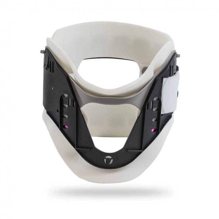 ProCare® Rigid Cervical Collar Preformed Adult One Size Fits Most One-Piece / Trachea Opening 1-3/4 to 3-1/2 Inch Height 11 to 23 Inch Neck Circumference (537692_EA) 1/EA