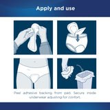 Attends® Discreet Ultra Thin Bladder Control Pad 9 Inch Length Light Absorbency Polymer Core One Size Fits Most (1039119_BG) 20/BG