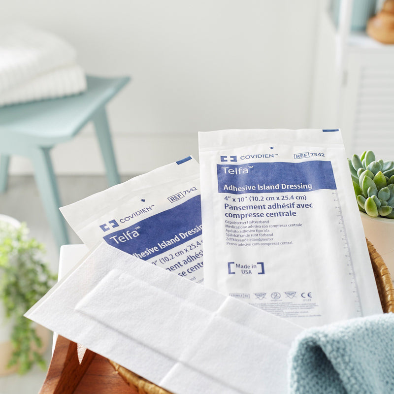 Telfa™ Island Dressing 4 X 10 Inch Rectangle Sterile (317991_BX) 25/BX