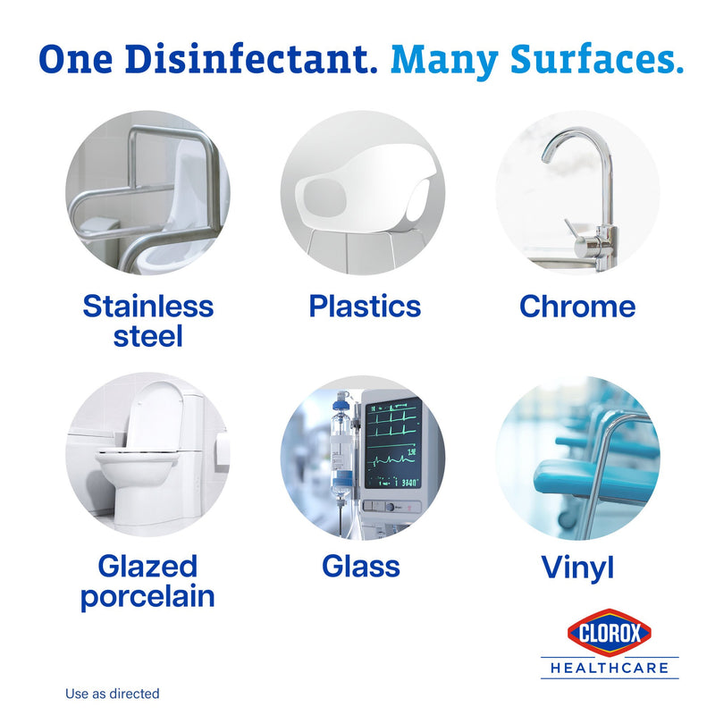 Clorox Healthcare® Bleach Germicidal Surface Disinfectant Cleaner Trigger Spray Liquid 32 oz. Bottle Fruity Floral Bleach Scent NonSterile (909774_CS) 6/CS