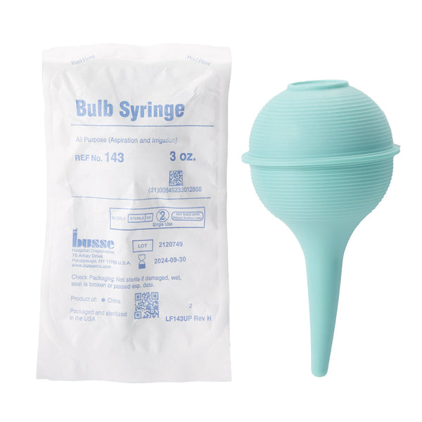 Busse Hospital Disposables Ear / Ulcer Bulb Syringe PVC Pouch Sterile Disposable 3 oz. (149301_CS) 50/CS