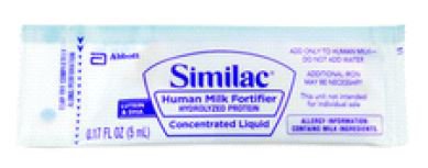 Similac® Human Milk Fortifier Unflavored 5 mL Individual Packet Liquid Milk-Based Premature (1118378_BX) 24/BX