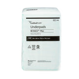 Wings™ Plus Disposable Underpad 30 X 30 Inch Fluff / Polymer Heavy Absorbency (454709_CS) 100/CS