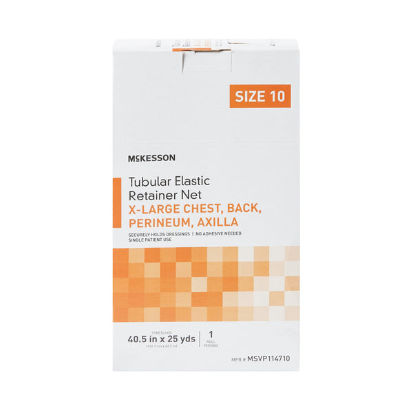 McKesson Elastic Net Retainer Dressing Tubular Elastic 40-1/2 Inch X 25 Yard (102.9 cm X 22.9 m) Size 10 White X-Large Chest / Back / Perineum / Axilla NonSterile (1113354_CS) 10/CS
