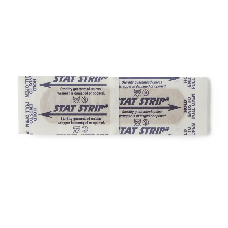 American® White Cross Stat Strip® Adhesive Strip 3/4 X 3 Inch Fabric Rectangle Tan Sterile (197057_BX) 100/BX
