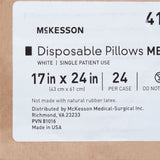 McKesson Bed Pillow 17 X 24 Inch White Single Patient Use (939595_EA) 1/EA