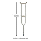 McKesson Bariatric Underarm Crutches Adult 5 Foot 2 Inch to 5 Foot 10 Inch User Height Steel Frame 500 lbs. Weight Capacity (1076181_PR) 1/PR