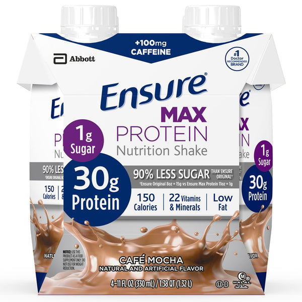 Ensure® Max Protein Nutrition Shake Oral Supplement Café Mocha Flavor Liquid 11 oz. Reclosable Carton (1102611_EA) 1/EA